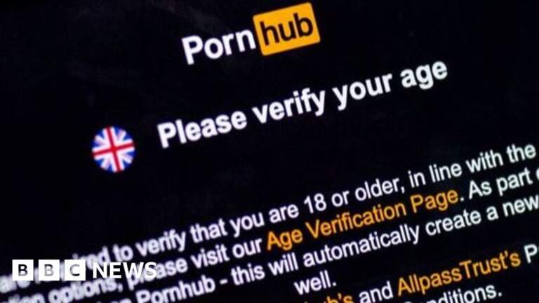 Pornhub says UK visitors down 77% since age checks came in